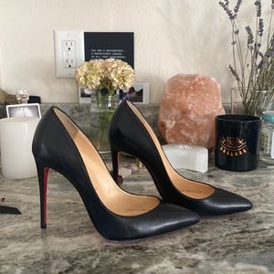 Pre loved Black Christian Louboutin heels What you see is what you get!